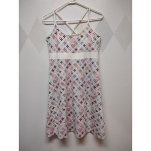 Soybu athletic strappy dress with built in shelf bra